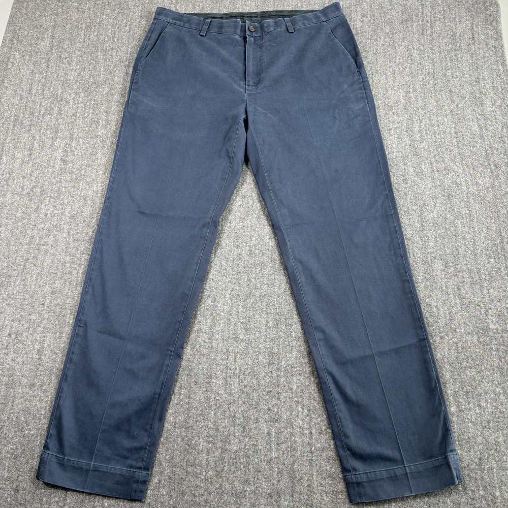 Brooks Brothers Advantage Chino Mens 36x32 Blue Regular Fit Stretch Pants